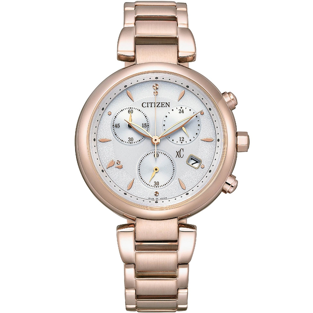 CITIZEN 星辰XC．心蕊臺灣限定代言人光動能計時女錶(FB1456-65A)35mm