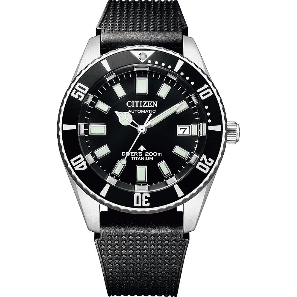 CITIZEN 星辰狂速潛水復刻機械錶限量鈦橡膠錶-NB6021-17E