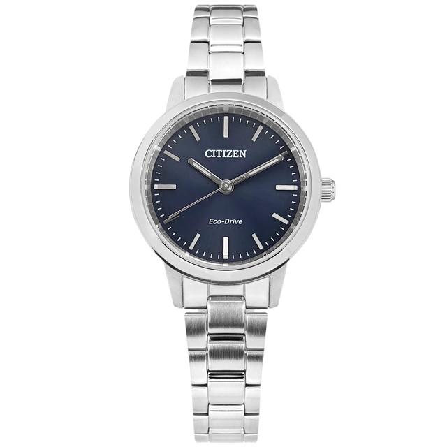 CITIZEN / EM0930-58L / 光動能 優雅迷人 礦石強化玻璃 不鏽鋼手錶 藍色 27mm