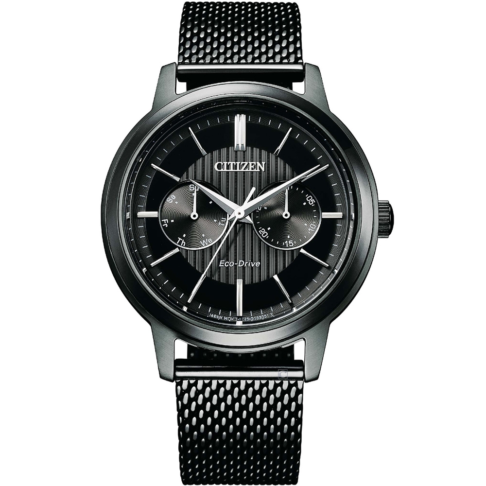 CITIZEN 星辰 光動能卓越亮眼錶款-曜石黑/41mm BU4034-82E
