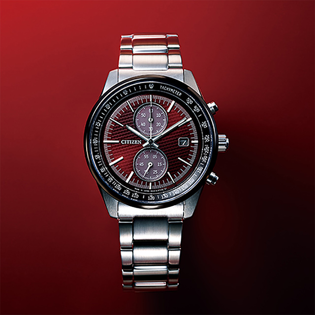 CITIZEN 星辰 東京.紅限量版 計時碼錶腕錶 CA7034-96W