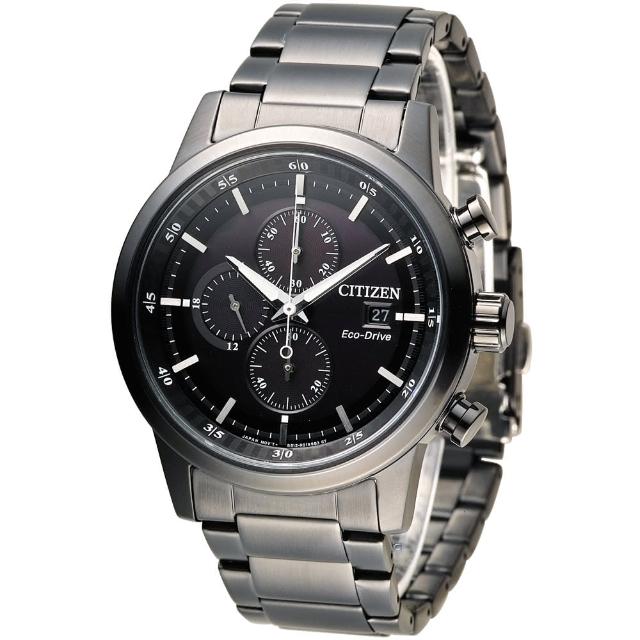 星辰CITIZEN 極速豪傑光動能計時腕錶(CA0615-59E)-黑/43mm