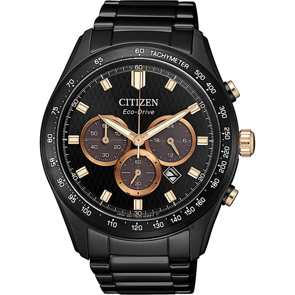CITIZEN 星辰 亞洲限定光動能計時手錶-黑/43mm CA4458-88E