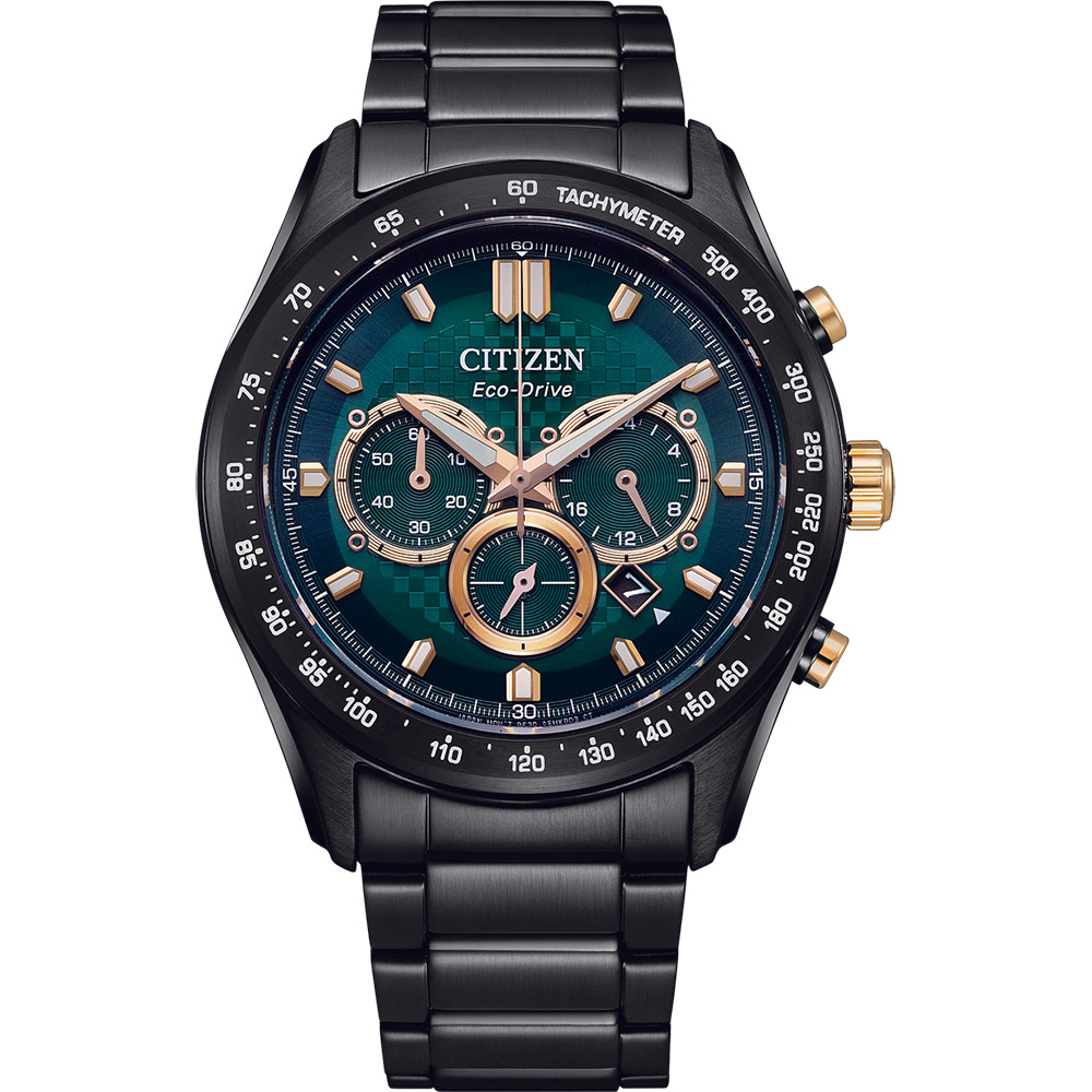 CITIZEN 星辰 光動能格紋計時手錶(CA4536-86X)