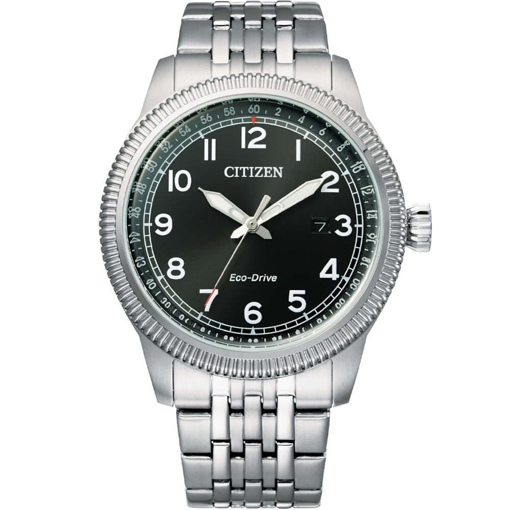 CITIZEN 星辰 GENTS光動能復古紳士腕錶/黑/42.5mm/BM7480-81E