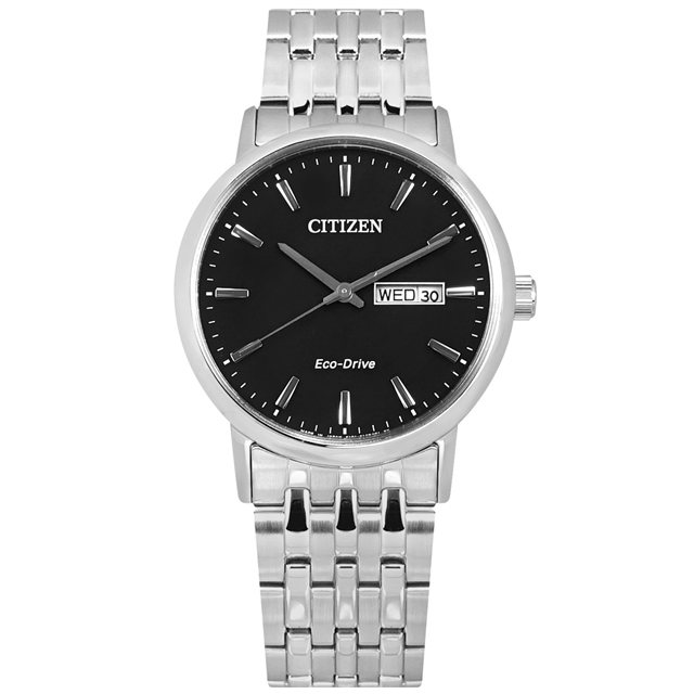 CITIZEN / BM9010-59E / 光動能 藍寶石水晶玻璃 星期日期 不鏽鋼手錶 黑色 37mm