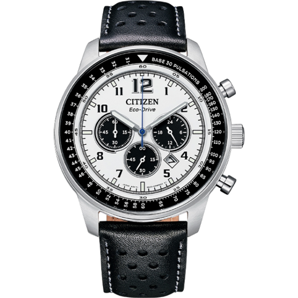 CITIZEN 星辰 亞洲限定款熊貓夜光光動能計時手錶CA4500-32A