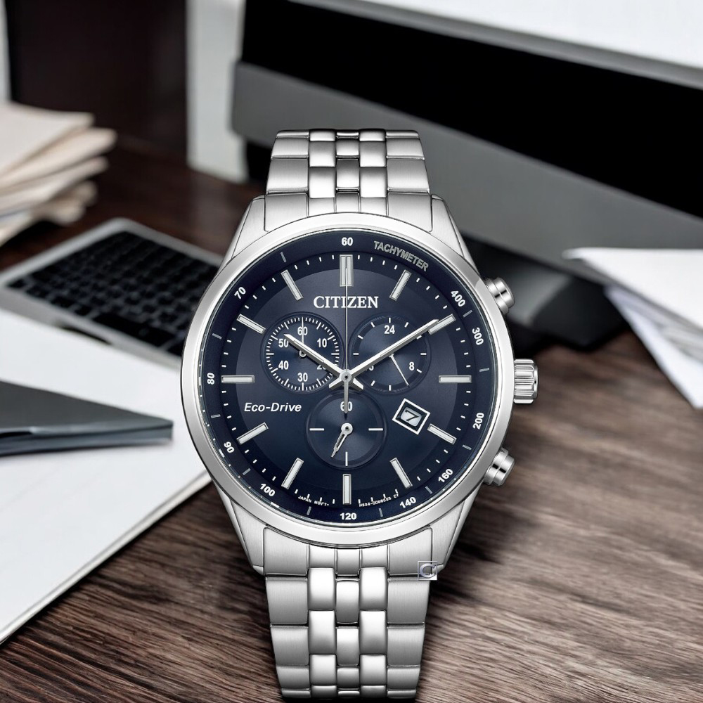 CITIZEN 星辰 Eco-Drive 光動能計時腕錶 手錶 男錶-AT2570-56L