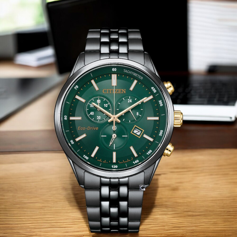 CITIZEN 星辰 Eco-Drive 光動能計時腕錶 手錶 男錶-AT2576-50X