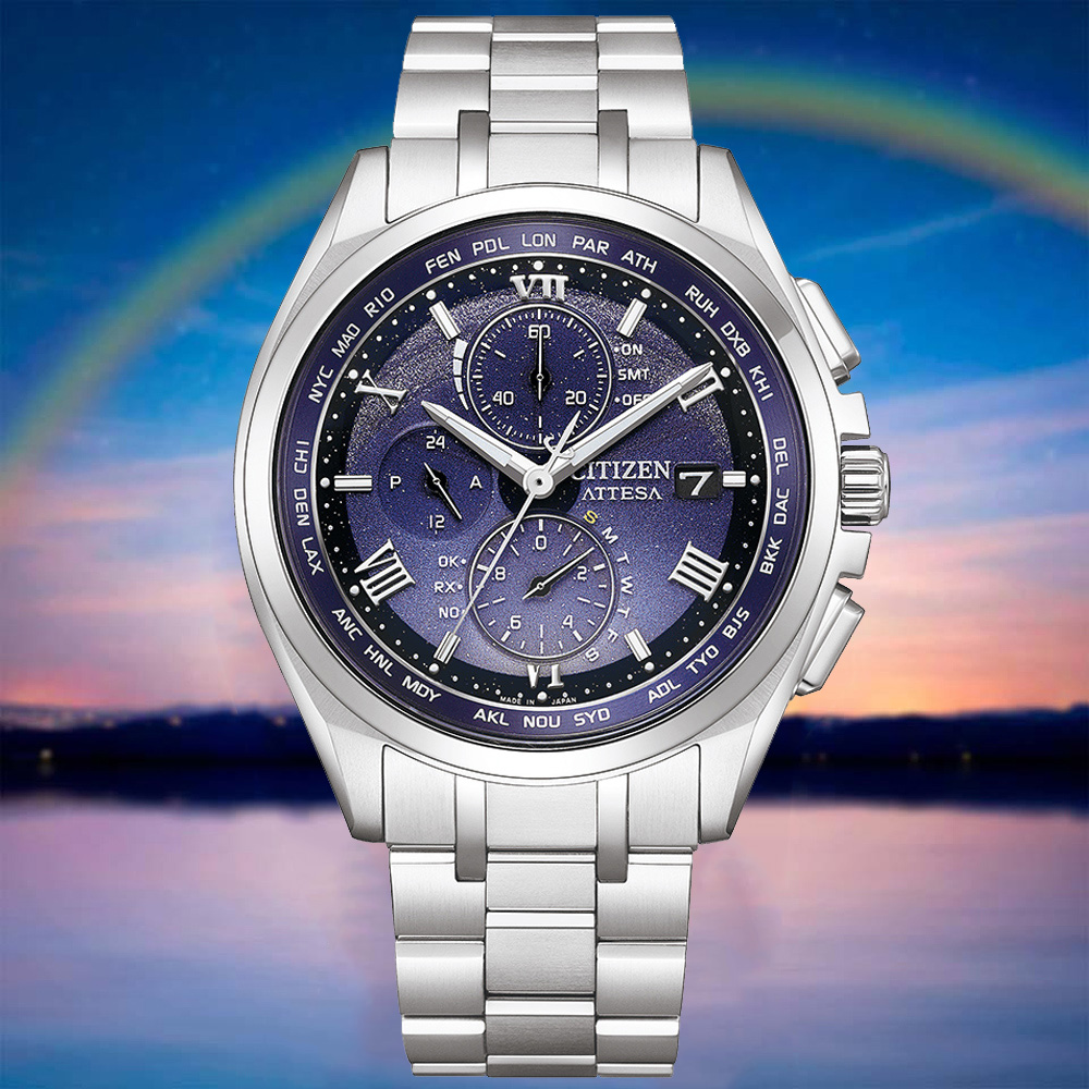 CITIZEN星辰 GENTS系列 限量 電波光動能 鈦金屬 計時腕錶 41.5mm/AT8240-66L