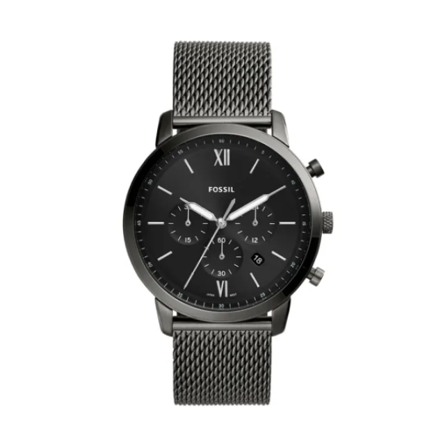【Fossil】Neutra新雅仕質感時尚米蘭腕錶-槍灰款/FS5699