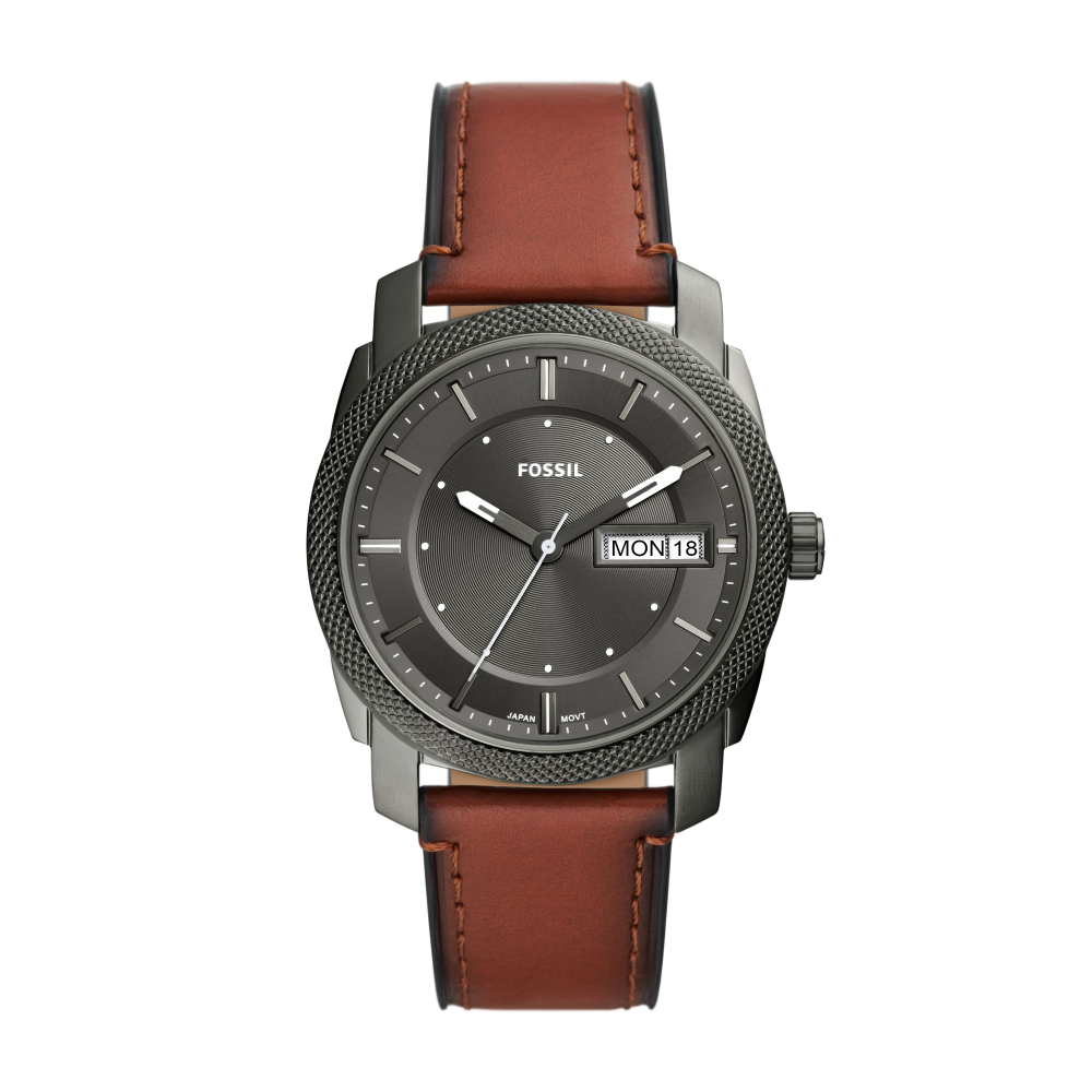 FOSSIL Machine經典簡約黑灰面盤腕錶42mm/FS5900