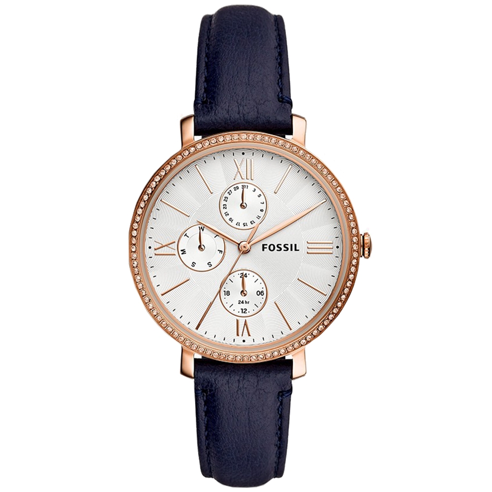 FOSSIL 美式優雅代言人廣告款皮帶腕錶ES5096