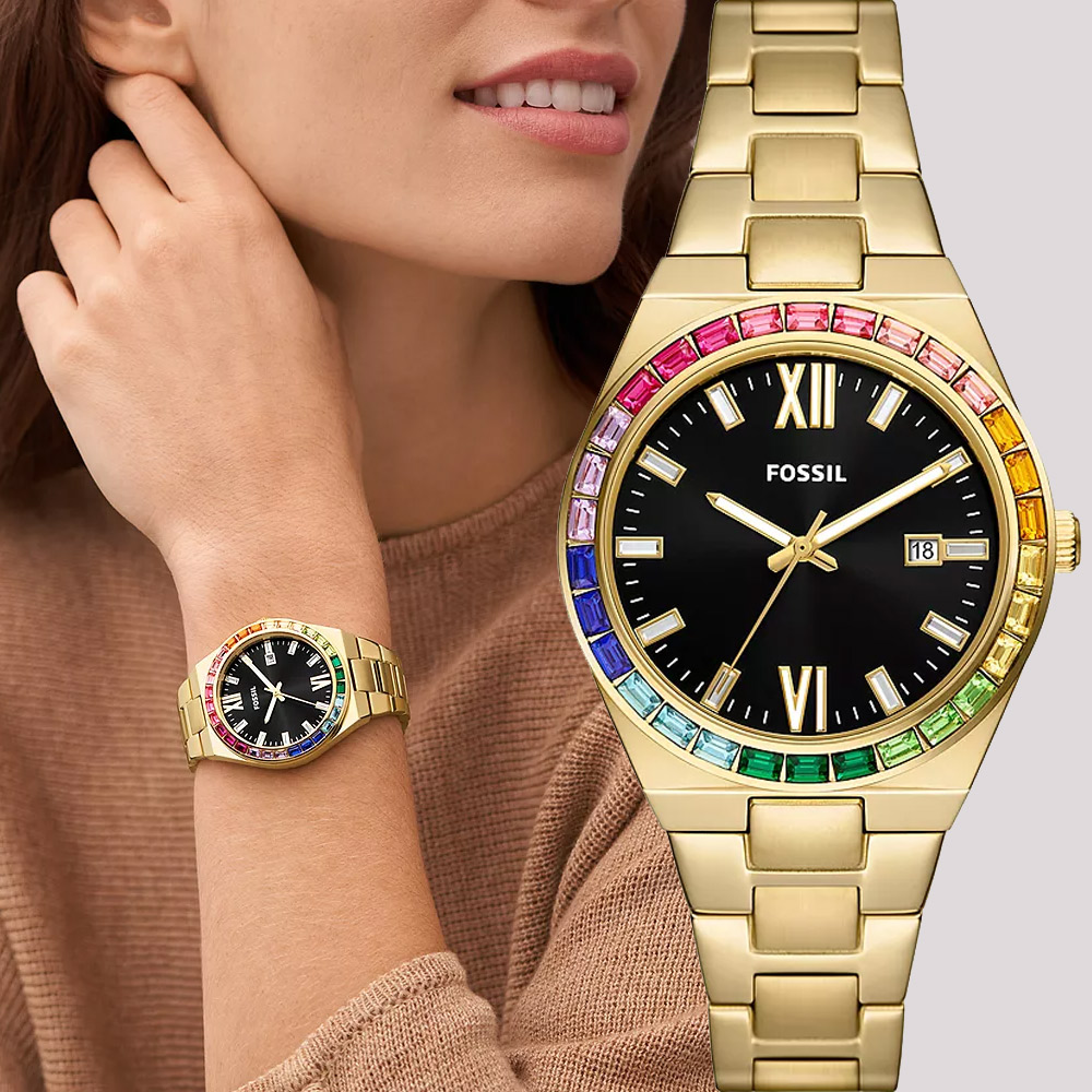 FOSSIL Scarlette 百變女爵多錶圈限量手錶 禮盒組-36mm ES5311SET