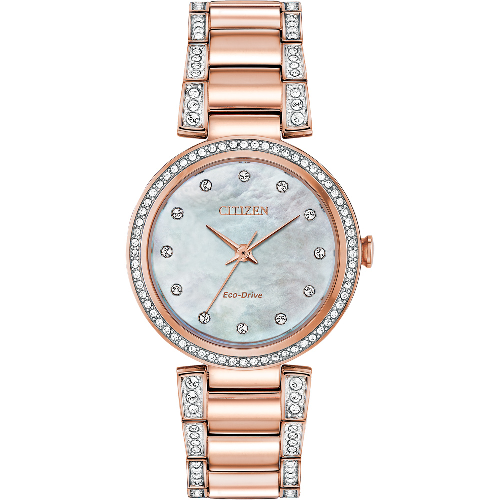 CITIZEN 星辰 LADY’S 奢華綻放 光動能時尚錶(EM0843-51D)28.3mm