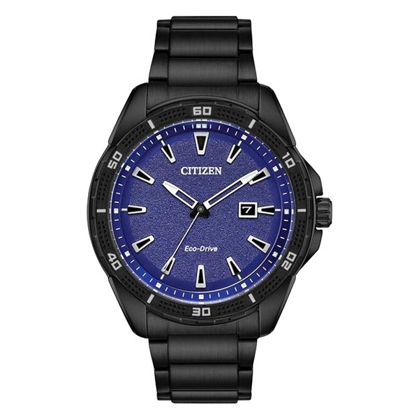 CITIZEN Eco-Drive AR星空閃耀時尚光動能腕錶-黑X藍