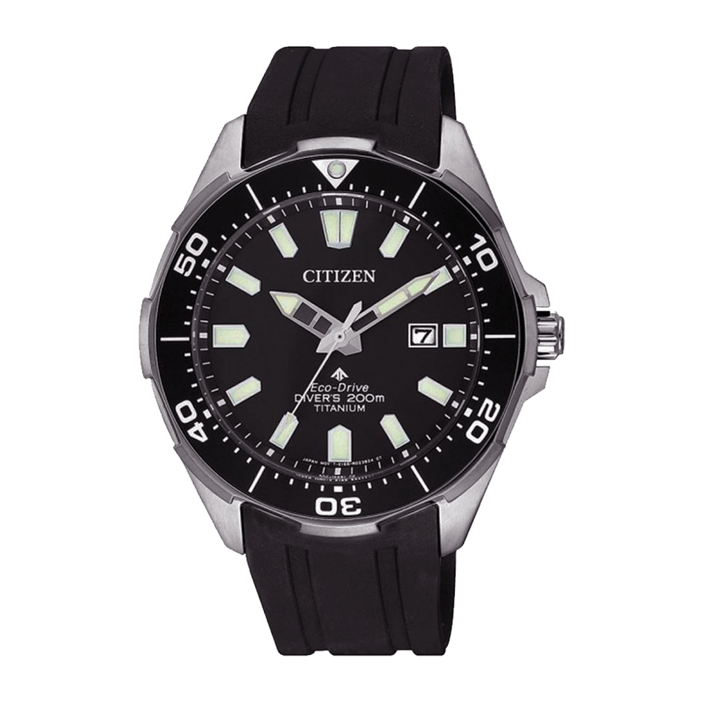 CITIZEN 光動能冒險極致潛水腕錶-黑