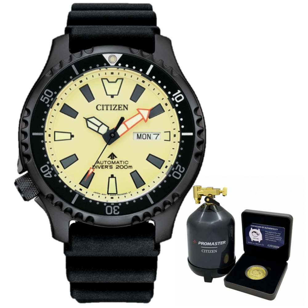 CITIZEN星辰 PROMASTER系列 鋼鐵河豚EX機械潛水腕錶 44mm / NY0138-14X