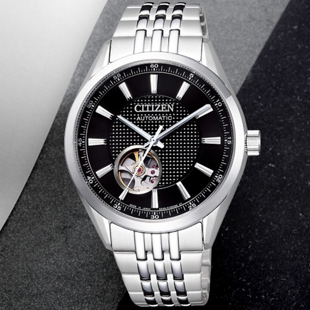 CITIZEN星辰 Mechanical系列 時尚開芯機械腕錶 40mm/NH9110-81E