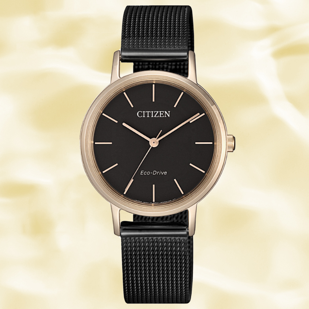 CITIZEN星辰 LADYS系列 光動能簡約米蘭帶腕錶 30.2mm/EM0577-87E