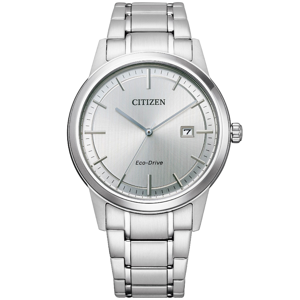 CITIZEN星辰 PAIR系列 光動能簡約腕錶-銀 40mm/AW1231-66A