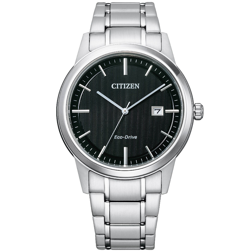 CITIZEN星辰 PAIR系列 光動能簡約腕錶-黑 40mm/AW1231-66E