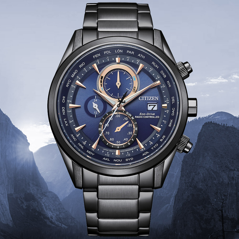CITIZEN星辰 GENTS系列 光動能 電波計時腕錶 43mm / AT8265-81L