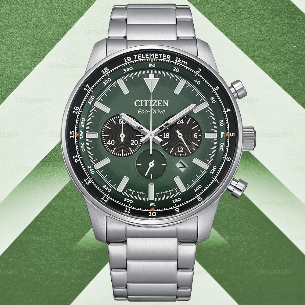 CITIZEN星辰 Chronograph系列 光動能 時尚計時腕錶 44mm / CA4500-91X