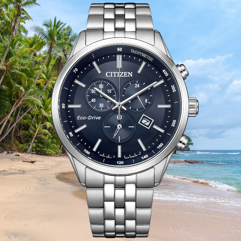 CITIZEN星辰 GENTS系列 亞洲限定 光動能 經典計時腕錶 42mm/AT2570-56L