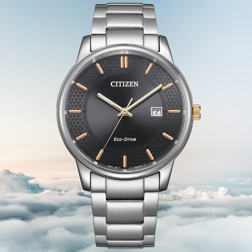 CITIZEN星辰 PAIR系列 光動能 簡約時尚腕錶 40mm/BM6977-70E