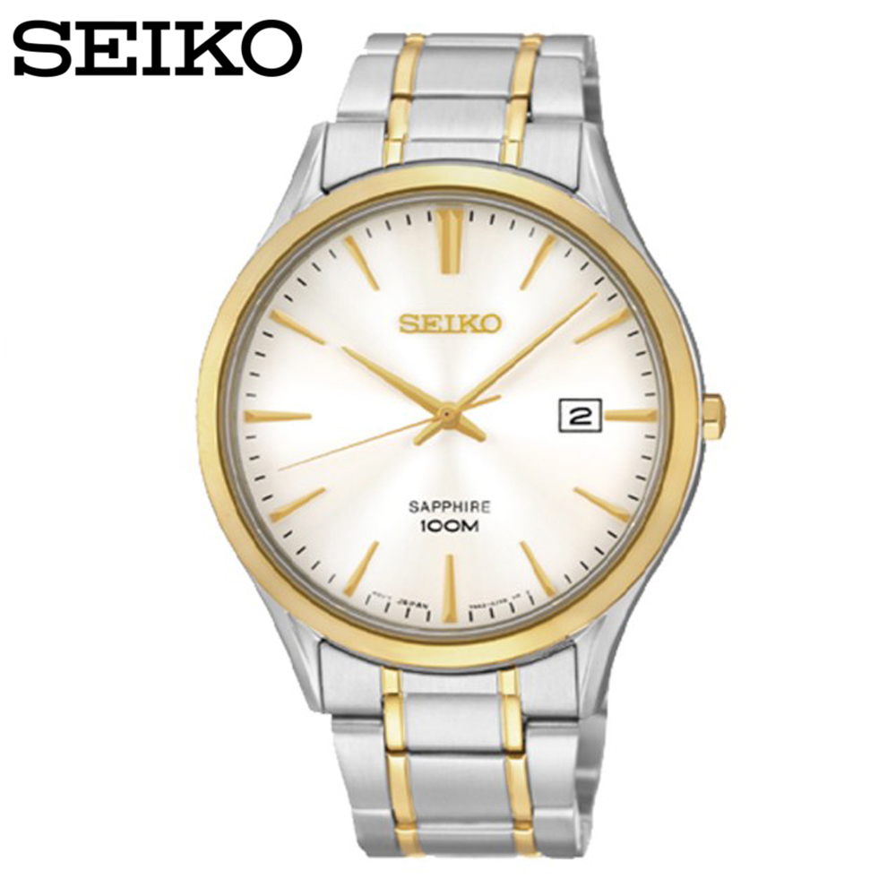 【SEIKO精工】男士石英石英錶帶不銹鋼錶帶(SGEG96P1)