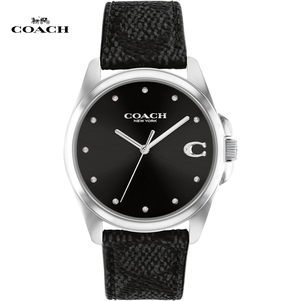 COACH 經典LOGO C 時尚腕錶/36mm/黑/CO14504112