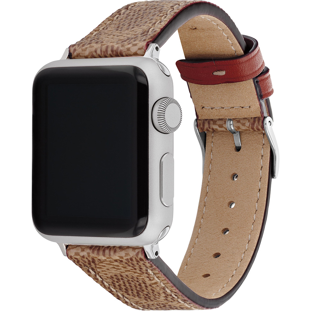 COACH Apple Watch 錶帶 38/40mm 適用 皮錶帶 - 棕色(不含手錶)