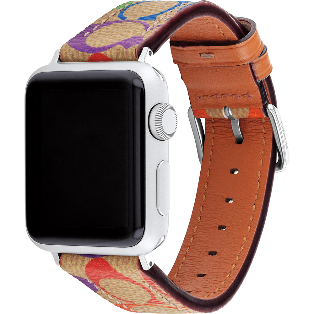 COACH Apple Watch 錶帶 38/40/41mm 適用 皮錶帶 - 彩色C字(不含手錶)