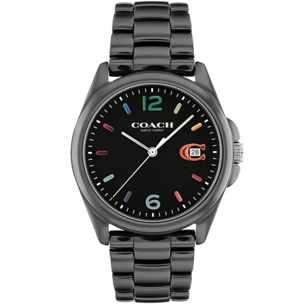 COACH 優雅質感陶瓷腕錶-36mm/黑(14503927)