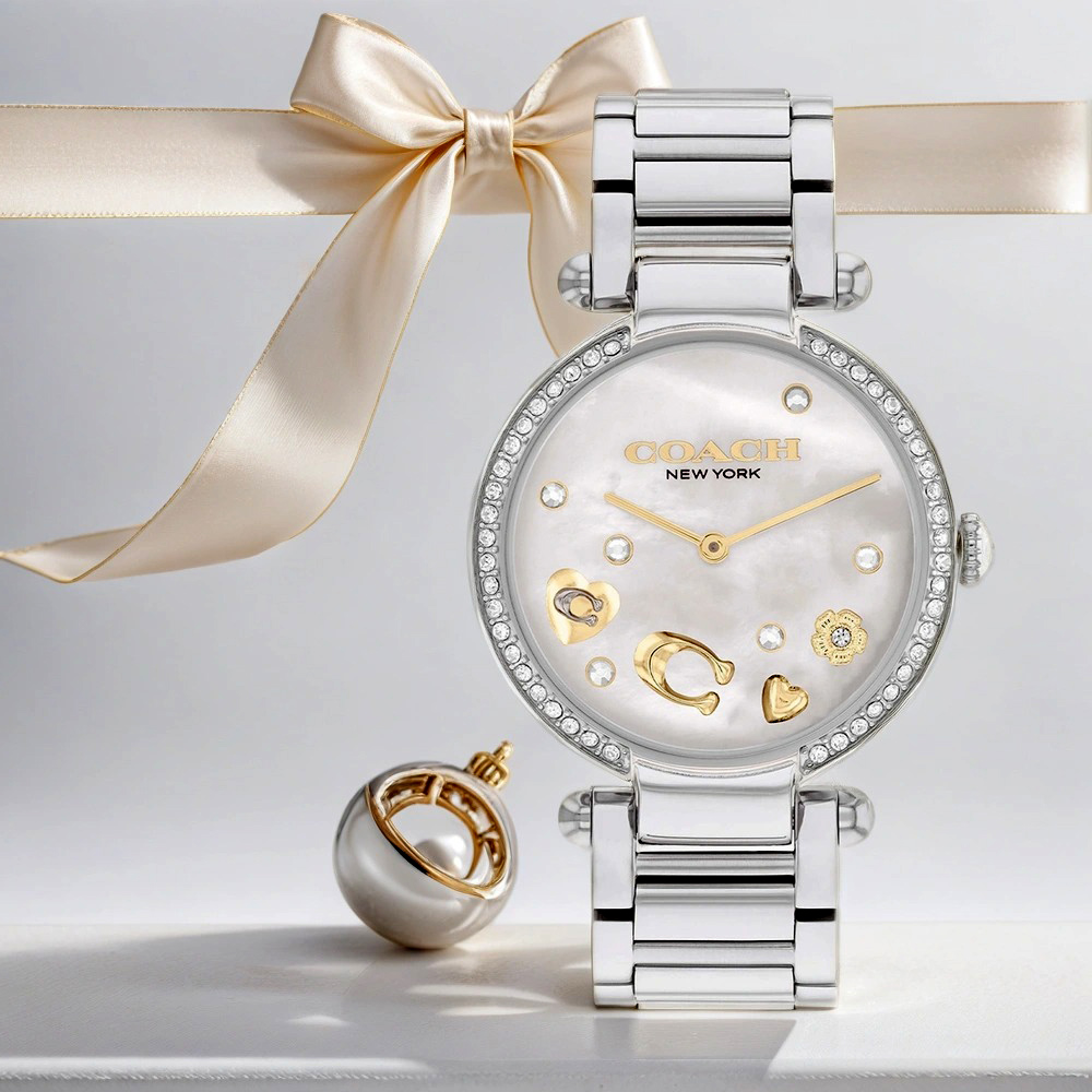 COACH 母親節廣告款 CARY系列流轉水晶女錶-34mm(CO14504264)