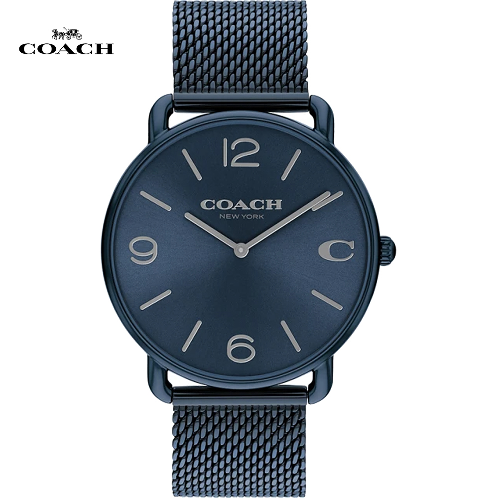 COACH 經典LOGO C 時尚腕錶/藍/41mm/CO14602650