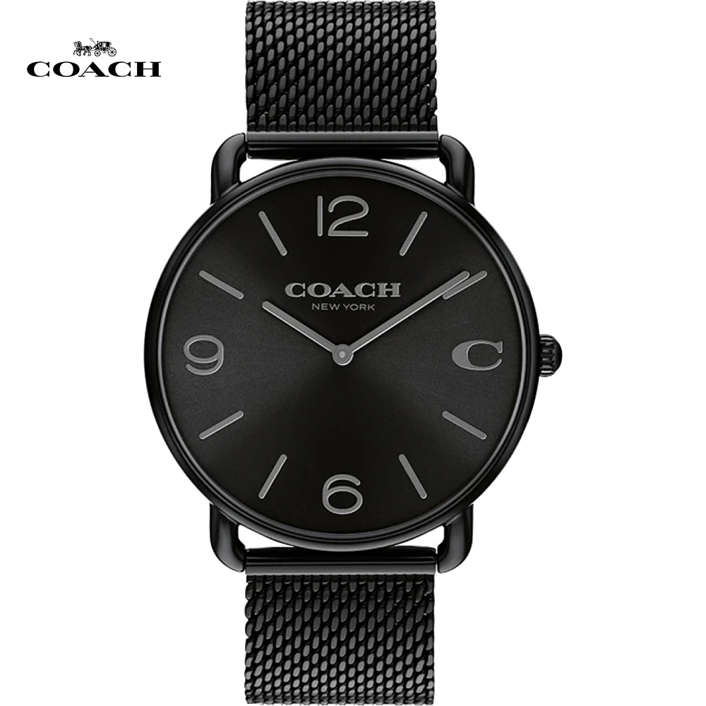 COACH 經典LOGO C 時尚腕錶/黑/41mm/CO14602651