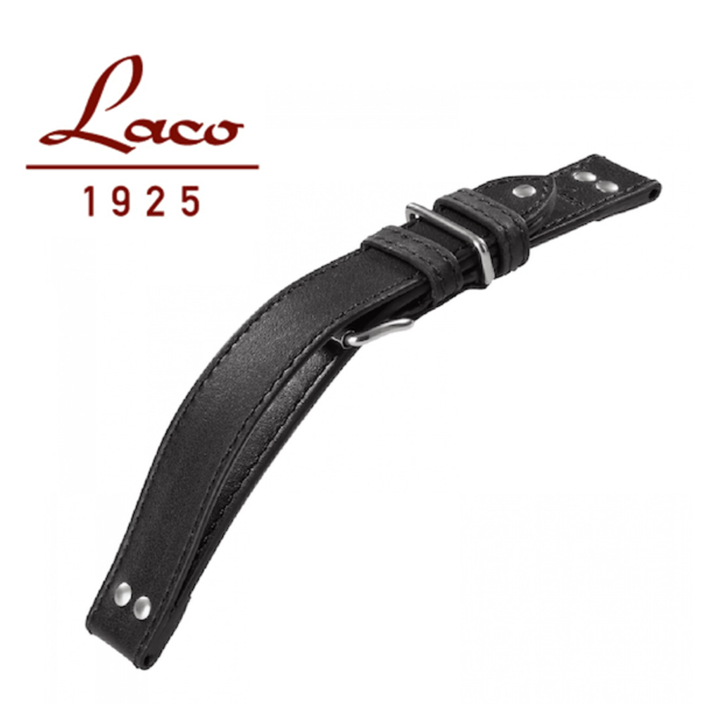 Laco 401899 飛行員錶帶 (黑色) XL 22mm