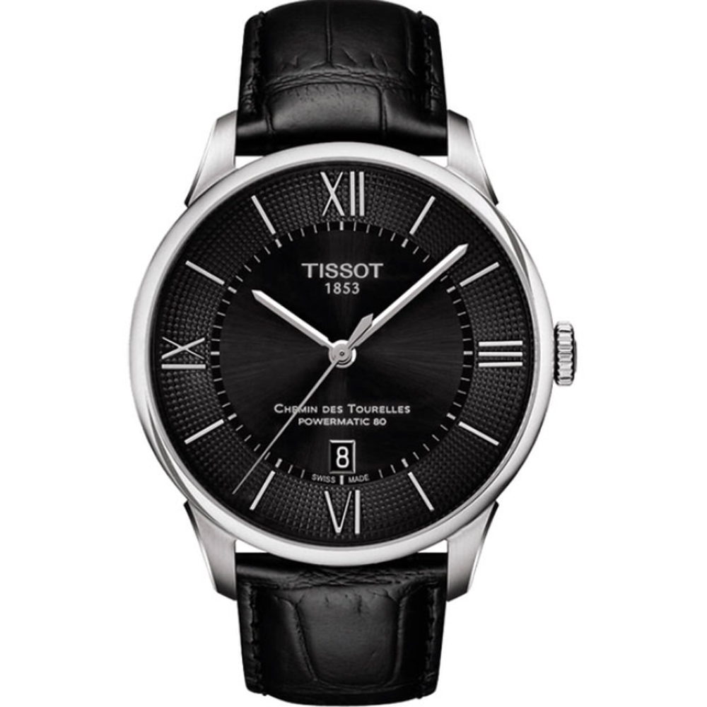 TISSOT 杜魯爾系列 Powermatic 80 機械腕錶/黑/42mm/T0994071605800
