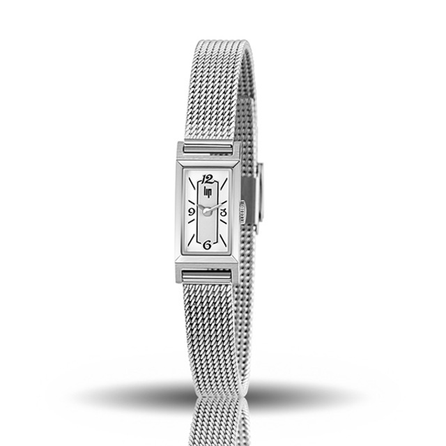 【lip】Churchill典藏方形時尚米蘭石英腕錶-亮眼銀/671227