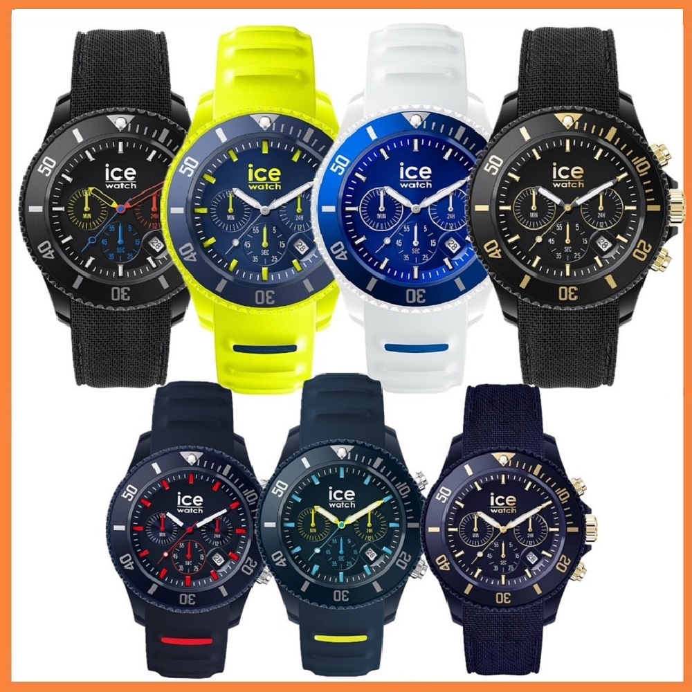 【Ice Watch】三眼計時活力系列 40mm矽膠錶帶-多款任選