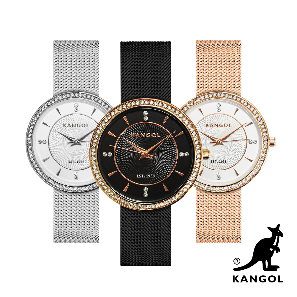 KANGOL柔光典雅晶鑽錶-任選 KG72035