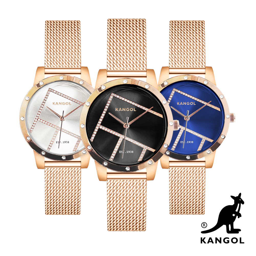 KANGOL金屬幾何列鑽錶-任選 KG72334