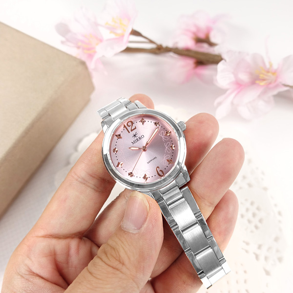 MIRRO 米羅 / 6998L-RPPS / 典雅精緻 藍寶石水晶玻璃 不鏽鋼手錶 紫色 32mm