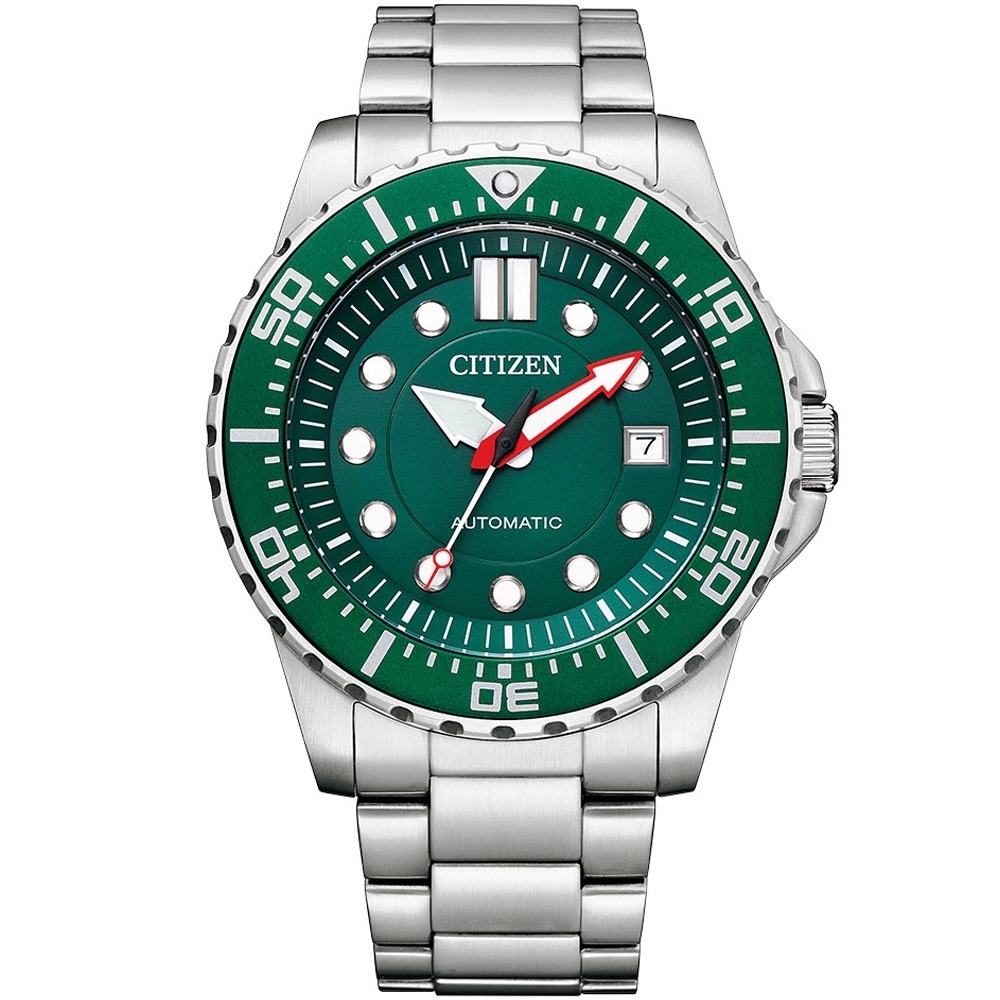 CITIZEN 星辰Mechanical經典綠面機械腕錶NJ0129-87X