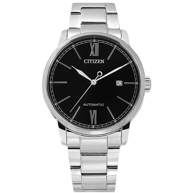 CITIZEN / NJ0130-88E / 簡約時尚 機械錶 自動上鍊 日期 不鏽鋼手錶 黑色 42mm