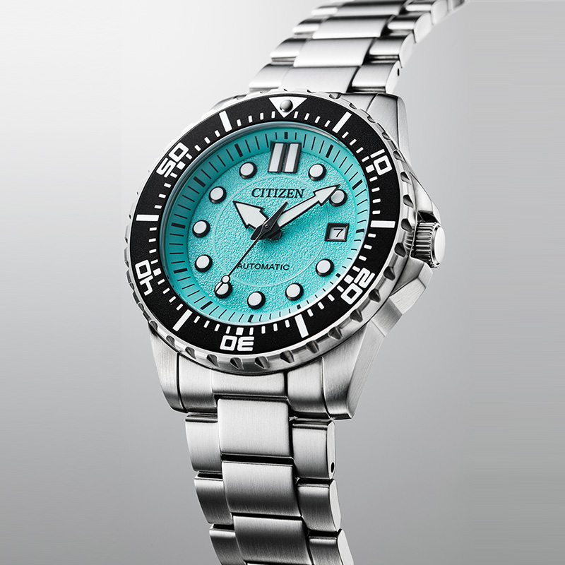 【CITIZEN】星辰 NJ0170-83X 青春撞色 運動風 日期顯示 鋼錶帶 機械男錶 蒂芬尼藍 43mm