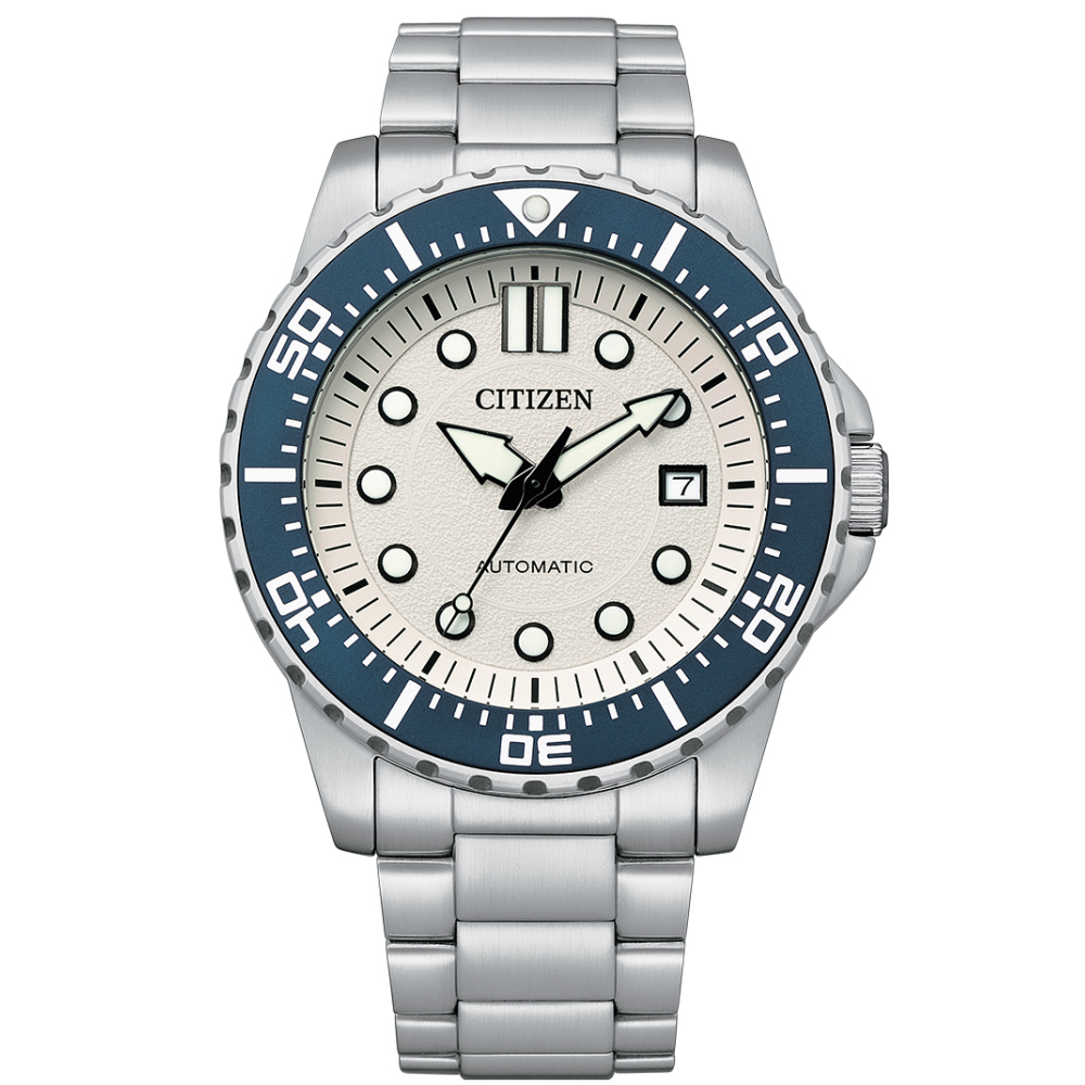 CITIZEN 星辰Mechanical經典白面藍框機械腕錶NJ0171-81A