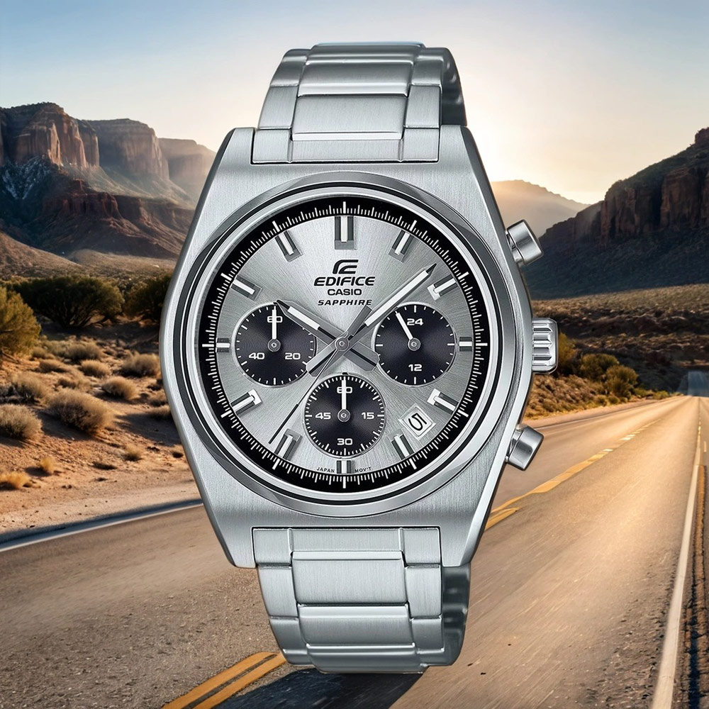 CASIO 卡西歐 EDIFICE 經典運動三眼計時手錶(EFB-730D-7AV)